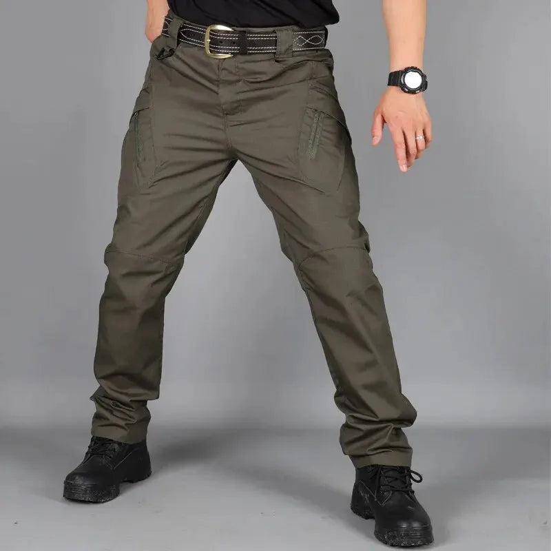 Pantalones tácticos militares Cargo para hombre, pantalones impermeables, pantalones casuales, resistentes al desgaste, con múltiples bolsillos, para senderismo al aire libre, pantalones de trabajo para hombre