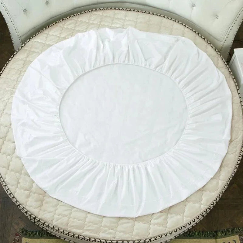 Juego de sábanas redondas de algodón 100%, banda elástica, sábanas ajustadas suaves y respetuosas con la piel, sábanas con banda elástica, funda de colchón de 3/1 Uds.