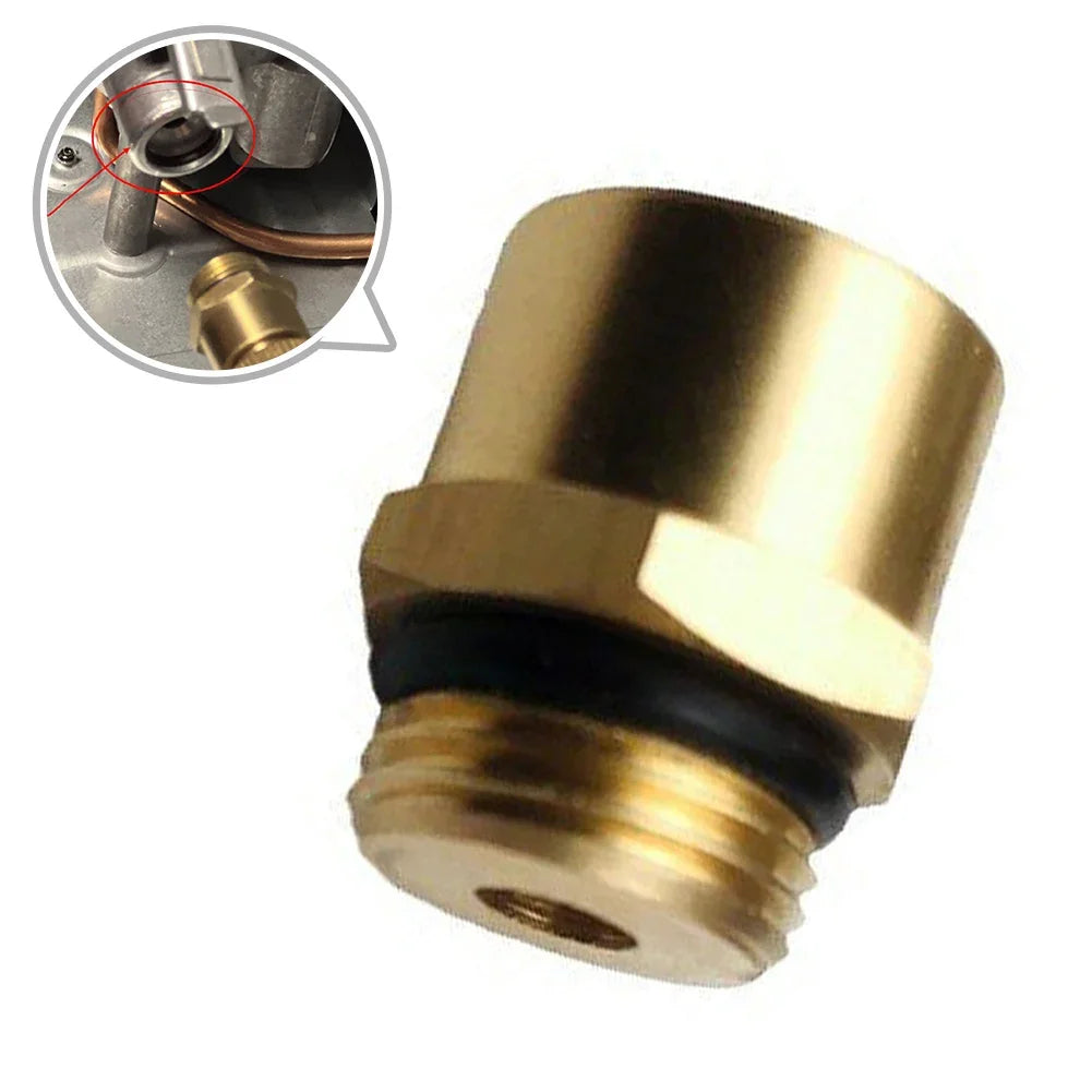 Adaptador de cobre para estufa de Camping, convertidor de Gas, casete, horno, conector de estufa, piezas de conversión de apagado automático