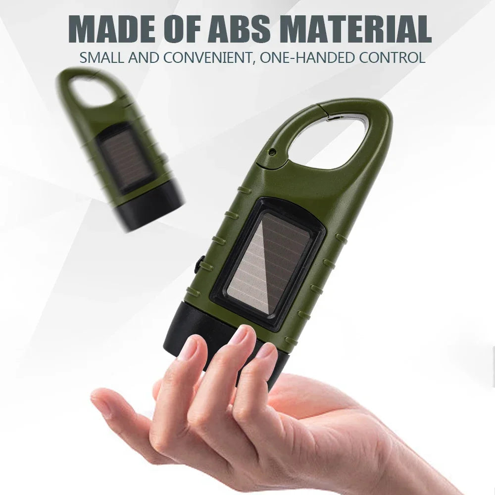 Linterna LED con manivela, equipo de supervivencia con energía Solar, antorcha autoalimentada, linternas de emergencia para senderismo, Camping, correr