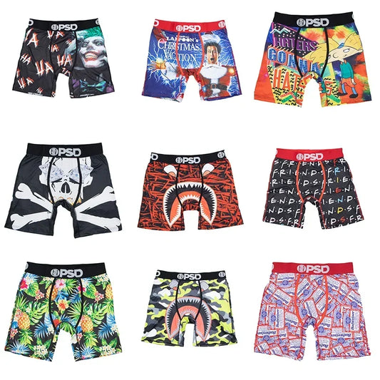 1 Uds. Ropa interior sexi para hombre, Boxershorts, calzoncillos estampados a la moda para hombre, bragas transpirables, ropa interior para hombre, Cuecas, Boxer para hombre, ropa interior
