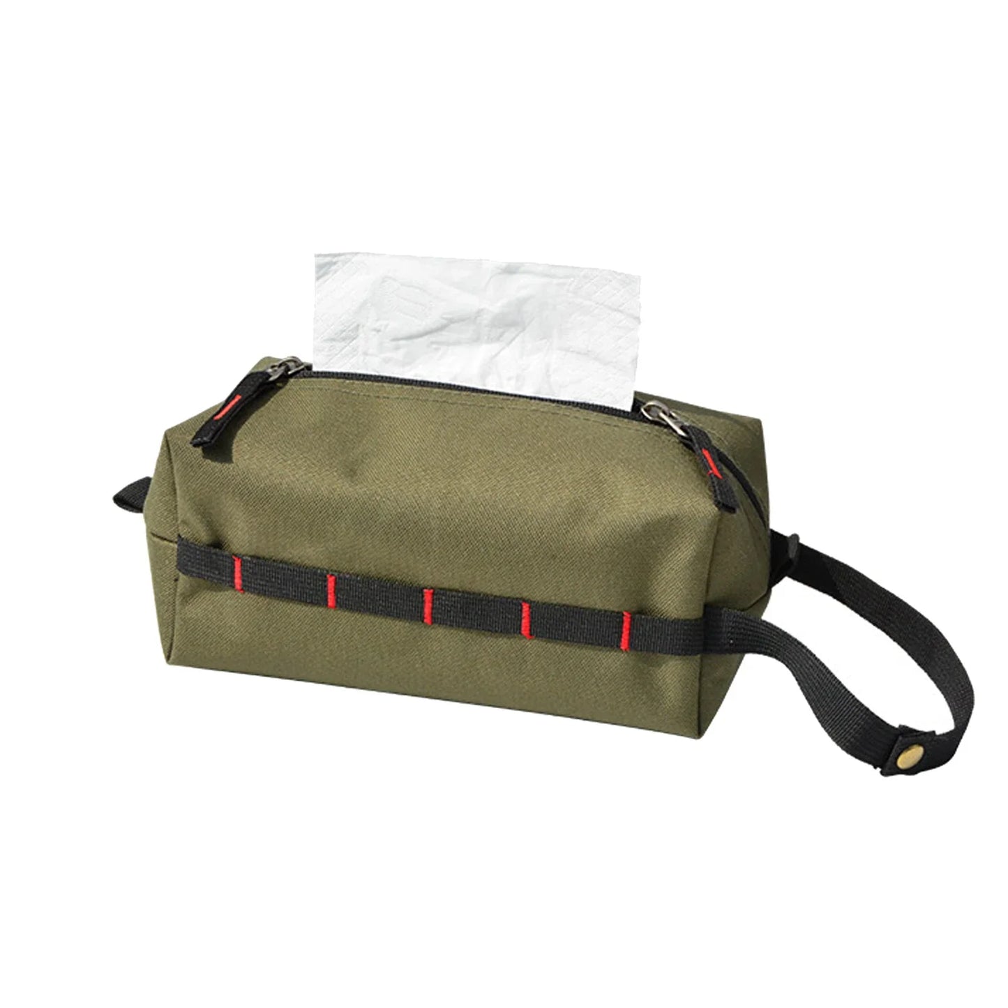 Caja de pañuelos húmedos para exteriores, dispensador de toallitas húmedas de papel de lona, almacenamiento colgante para accesorios de Camping al aire libre