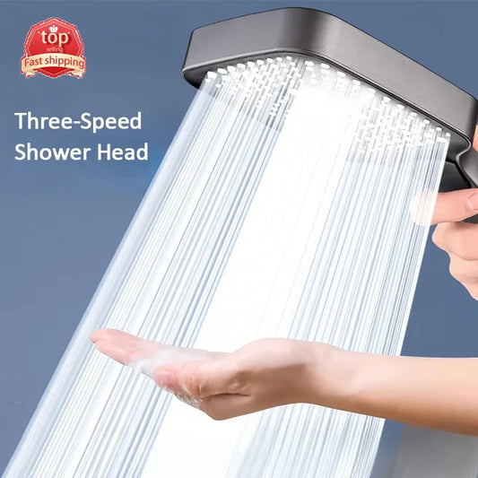 Panel grande de 13cm, cabezal de ducha de 3 modos, soporte de ducha, masaje de agua de alta presiÃƒÂ³n, elemento de cabezal de ducha, accesorios de baÃƒÂ±o 2025