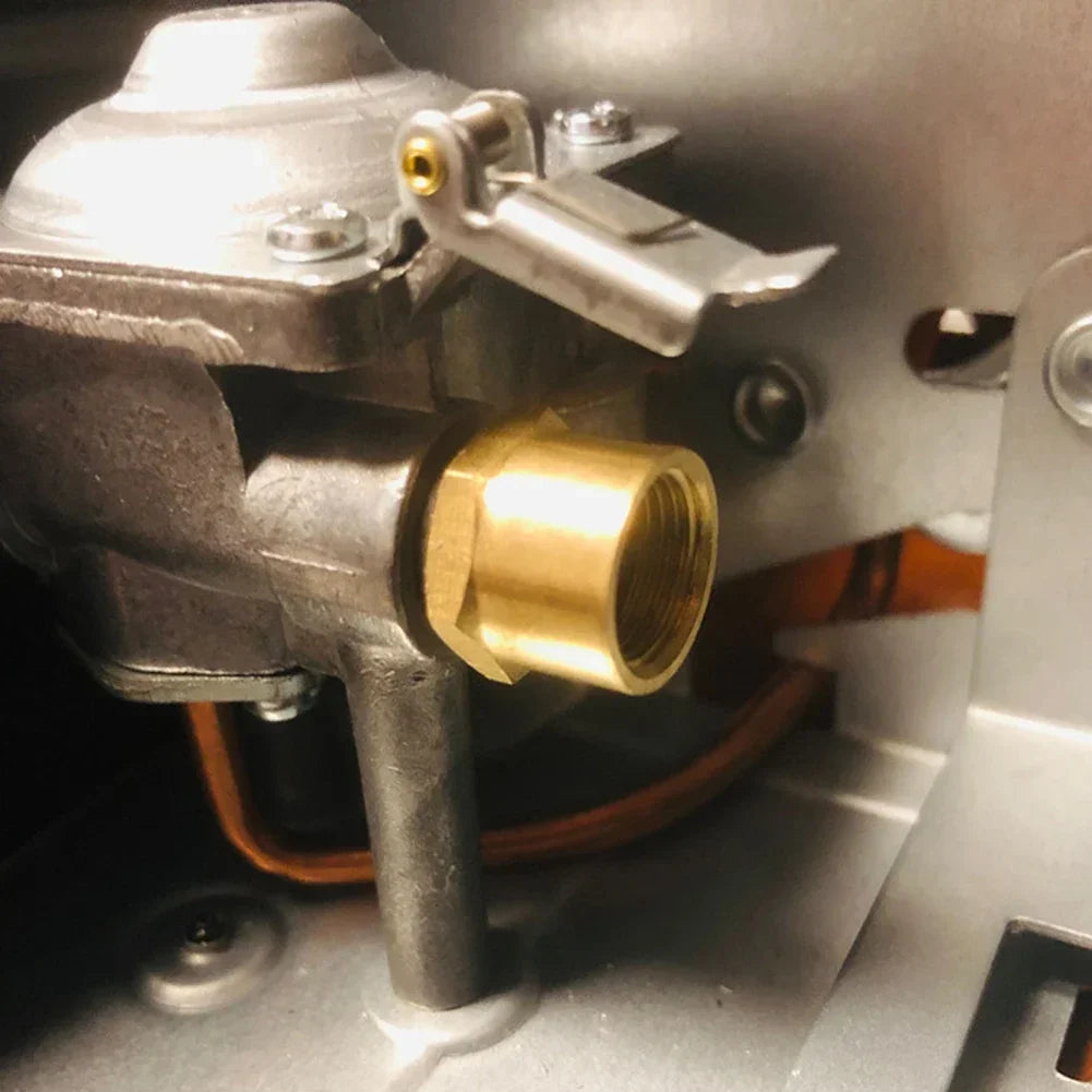 Adaptador de cobre para estufa de Camping, convertidor de Gas, casete, horno, conector de estufa, piezas de conversión de apagado automático