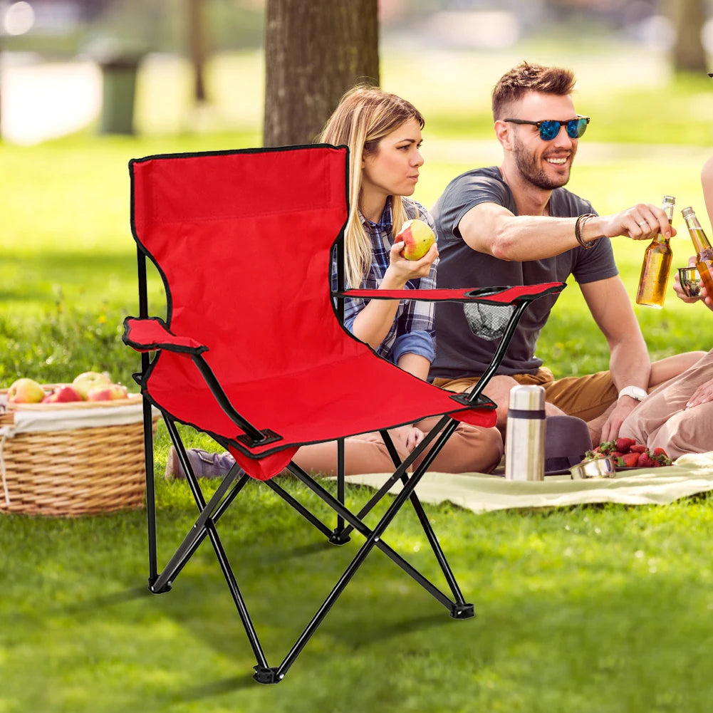 Silla plegable para exteriores, silla de Camping con portabotellas, sillas de tela Oxford para Picnic, sillas portÃ¡tiles para pesca en la playa, silla para exteriores