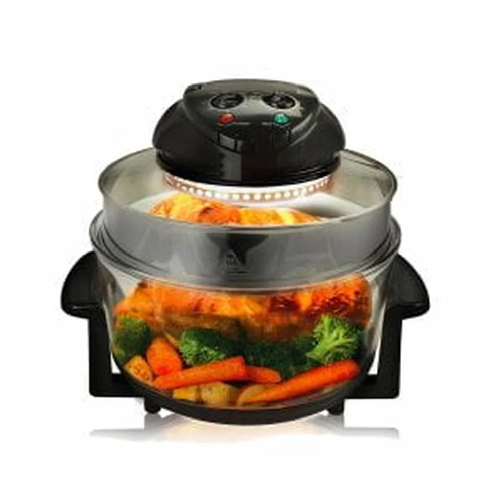 Freidora de aire halÃƒÂ³gena de 18 cuartos, apagado automÃƒÂ¡tico, horno multiusos, asador, cocina de vidrio eficiente, comidas saludables, fÃƒÂ¡cil de limpiar