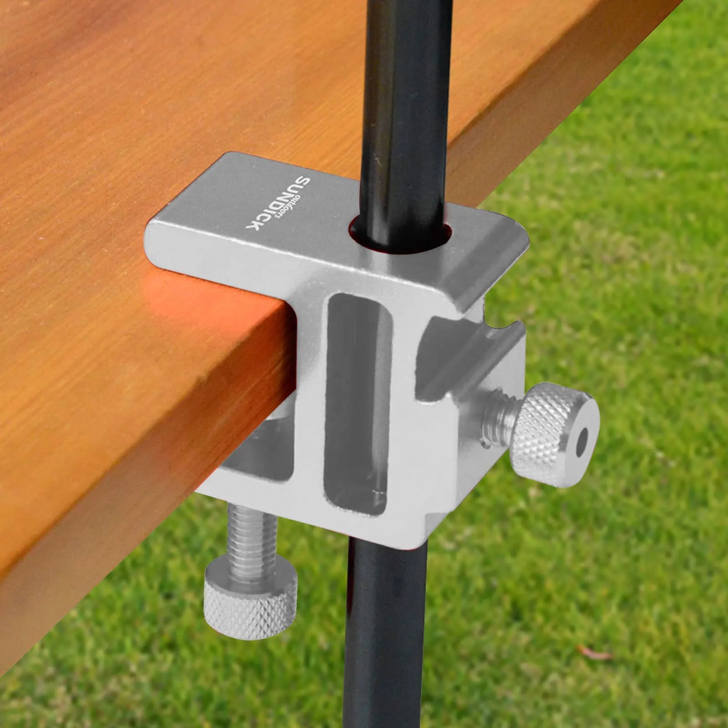 Poste de Luz Portátil para acampar y Clip de escritorio, soporte de aleación de aluminio para exteriores, soporte de luz de campamento de altura ajustable para acampar al aire libre