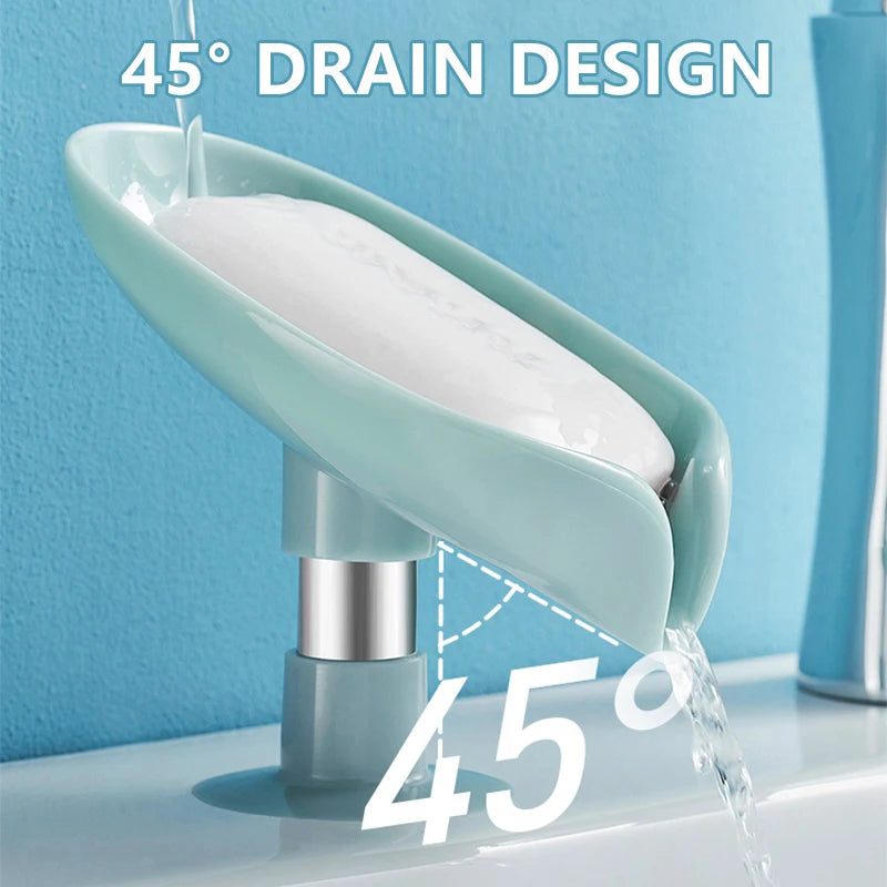 Soporte para jabÃƒÂ³n, escurridor de agua, jabonera con forma de hoja, escurridor de jabÃƒÂ³n para ducha, ventosa, contenedor de jabÃƒÂ³n, accesorios modernos para baÃƒÂ±o