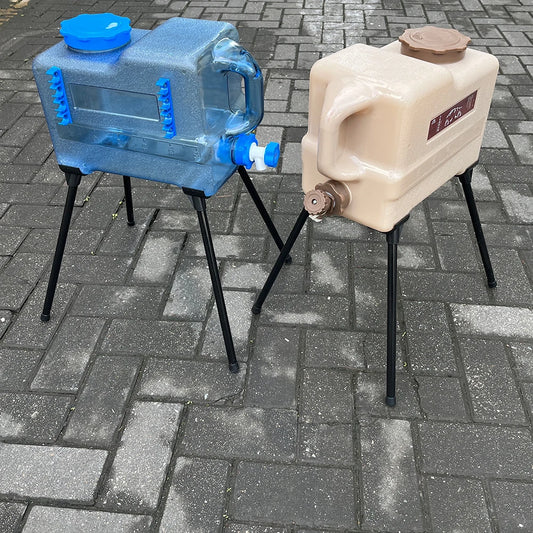 Soporte de cubo para acampar, soporte de caja de hielo plegable con soporte de carga fuerte, soporte de cubo de agua desmontable, accesorios de Picnic para barbacoa