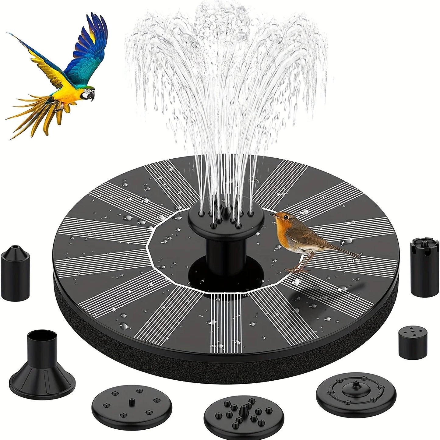 Alimentador de pájaros colgante con fuente para exteriores, bandeja para beber pájaros con gancho y cadena para jardín, Patio, 12 pulgadas