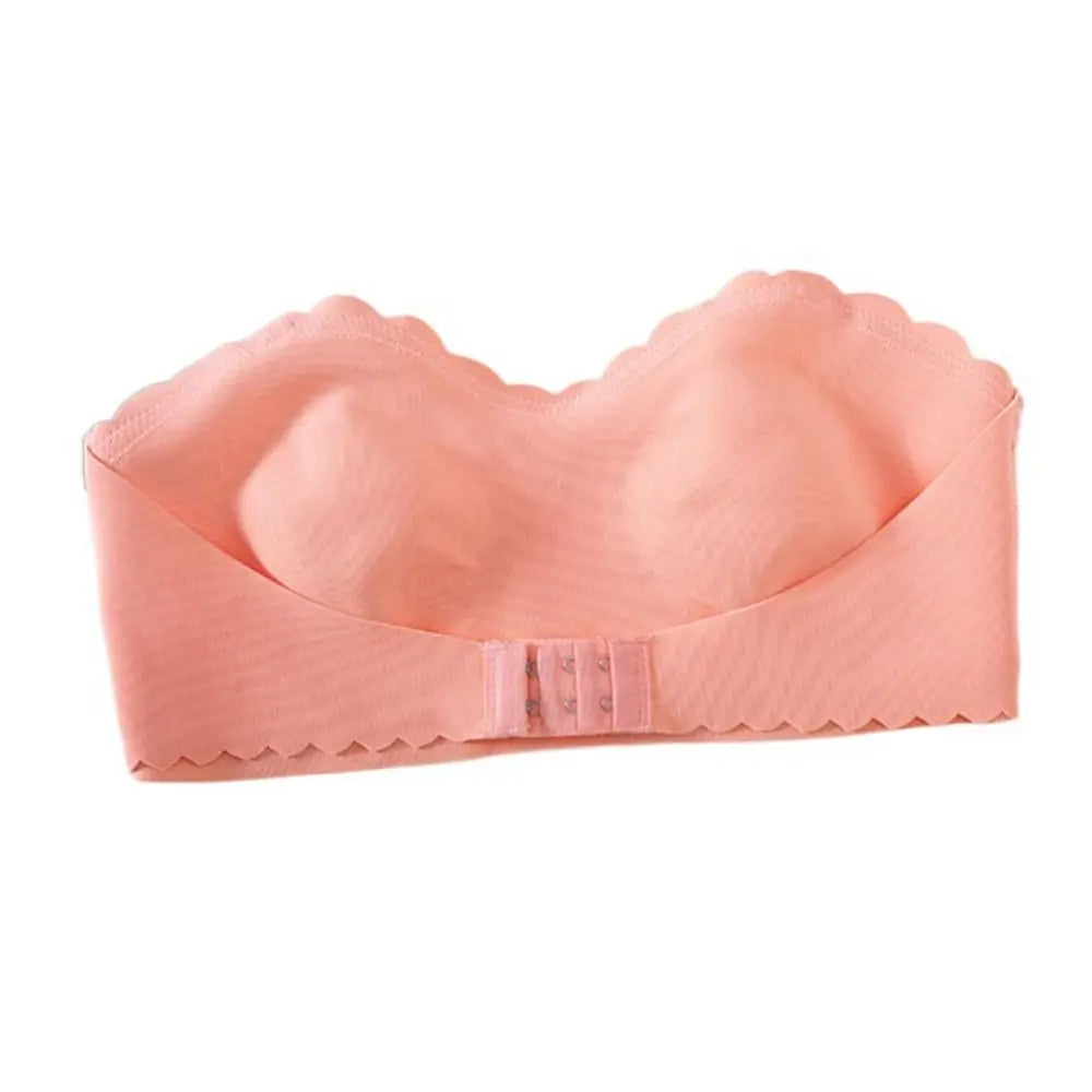 Sujetador Invisible suave sin tirantes sin costuras, sujetador ajustado antideslizante para mujer, ropa interior con hebilla frontal, sujetador de realce para fiesta