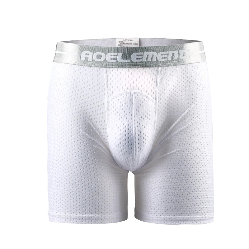 Ropa interior deportiva Extra larga para hombre, bóxer para correr, antidesgaste, piernas de gran tamaño, seda de hielo, suelto, 100kg, Fat Guy, cuatro esquinas