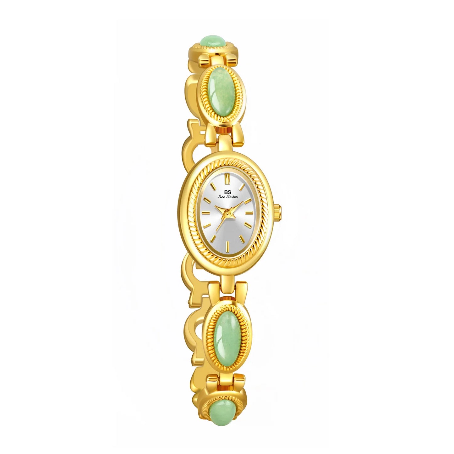 Reloj UTHAI para mujer, pulsera para mujer, marca de lujo, resistente al agua, piedra Dongling Natural Retro, Jade Hotan, relojes de cadena avanzados, regalo