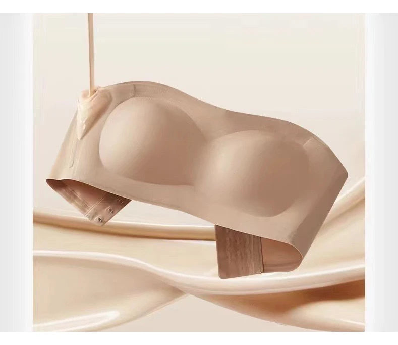 Sujetador adhesivo blanco sin tirantes, Push-Up, antideslizante, pecho pequeño, ligero, lencería Invisible Sexy para mujer, fiesta diaria, boda