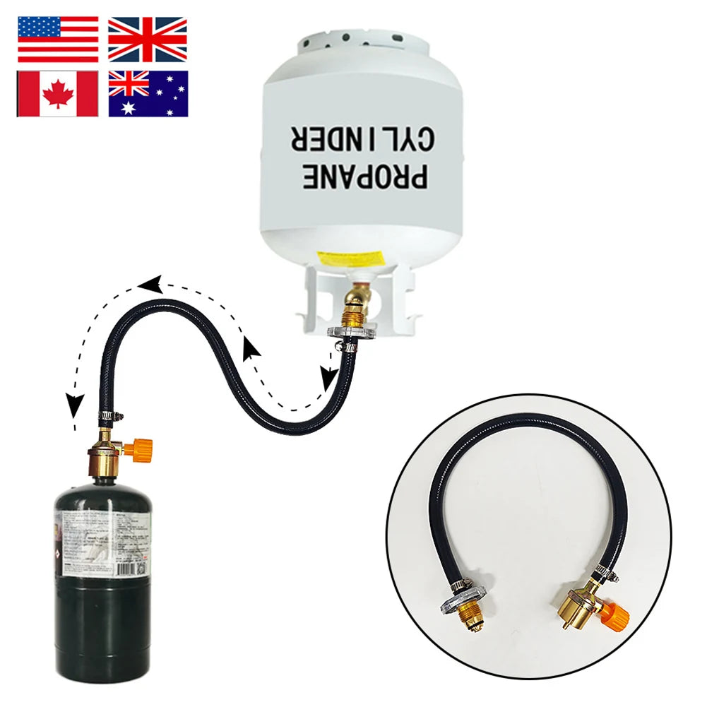 Adaptador de recarga de propano para estufa de Gas, acoplador de tanque de llenado, convertidor de cilindro, accesorios de carga de Gas para acampar al aire libre