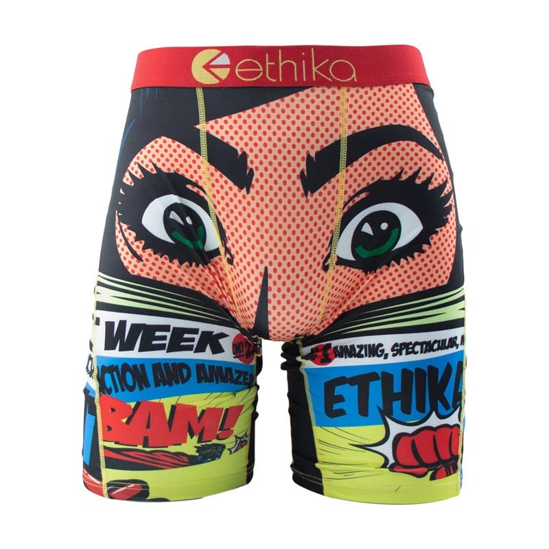ETHIKA, 1 Uds., ropa interior sexi para hombre, Boxers transpirables para nadar, calzoncillos para hombre de talla grande S-3XL, bañadores para hombre, bragas para hombre, calzoncillos Boxer