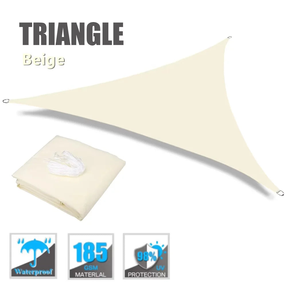 Toldo de vela impermeable triangular grande de 7M/5M/3M/2M para jardín al aire libre, toldo para Patio, tiendas de campaña, tela parasol para piscina