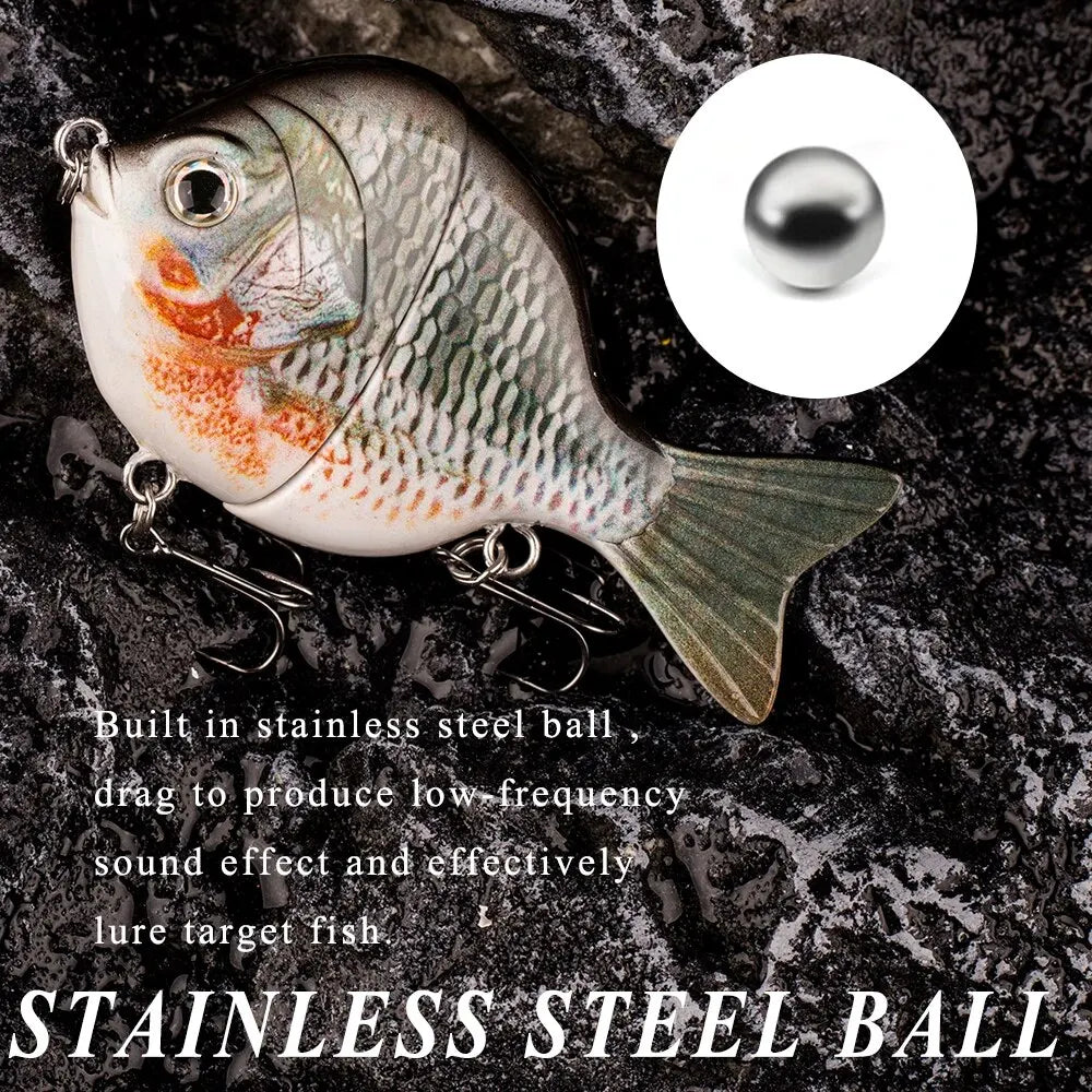 1 Uds 9CM 34,5G cebo deslizante de plÃƒÂ¡stico de una sola articulaciÃƒÂ³n Swimbait Sunfish pesca lubina seÃƒÂ±uelos