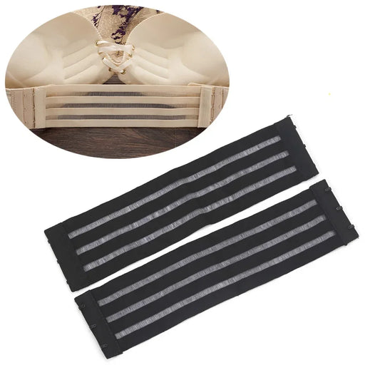Tirantes de sujetador transparentes antideslizantes con 3 hebillas para mujer, correa de sujetador transparente Invisible, extensor de sujetador elástico sin espalda, correa de hombro ajustable