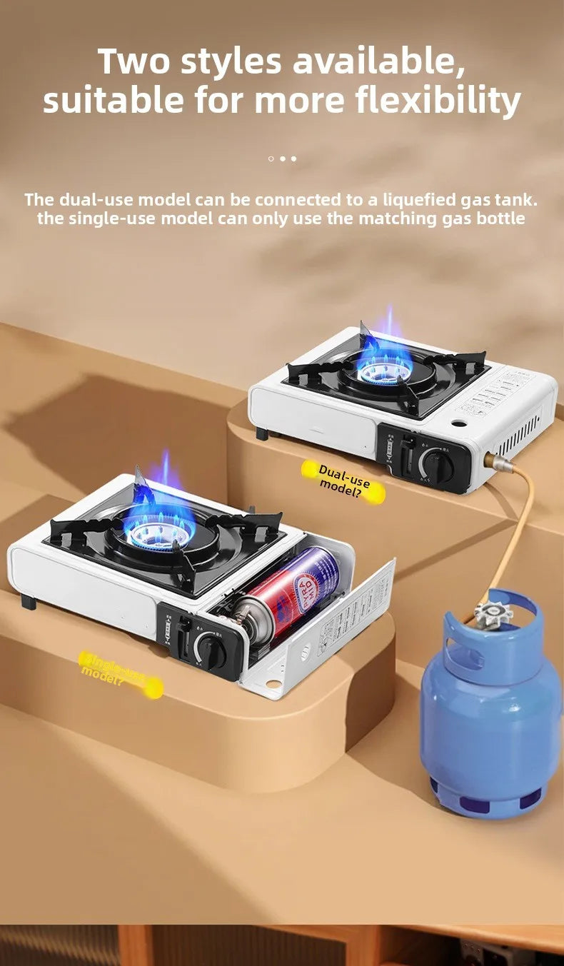 Estufa de Cassette portátil para exteriores, estufa de Gas butano para olla caliente, barbacoa, cocina de acampada, diseño compacto y ligero, 2025