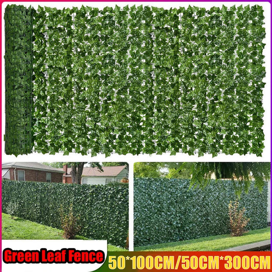 Paneles de valla de hojas verdes artificiales de 1M/3M, pantalla de valla de privacidad falsa para decoración del hogar, jardín y balcón al aire libre