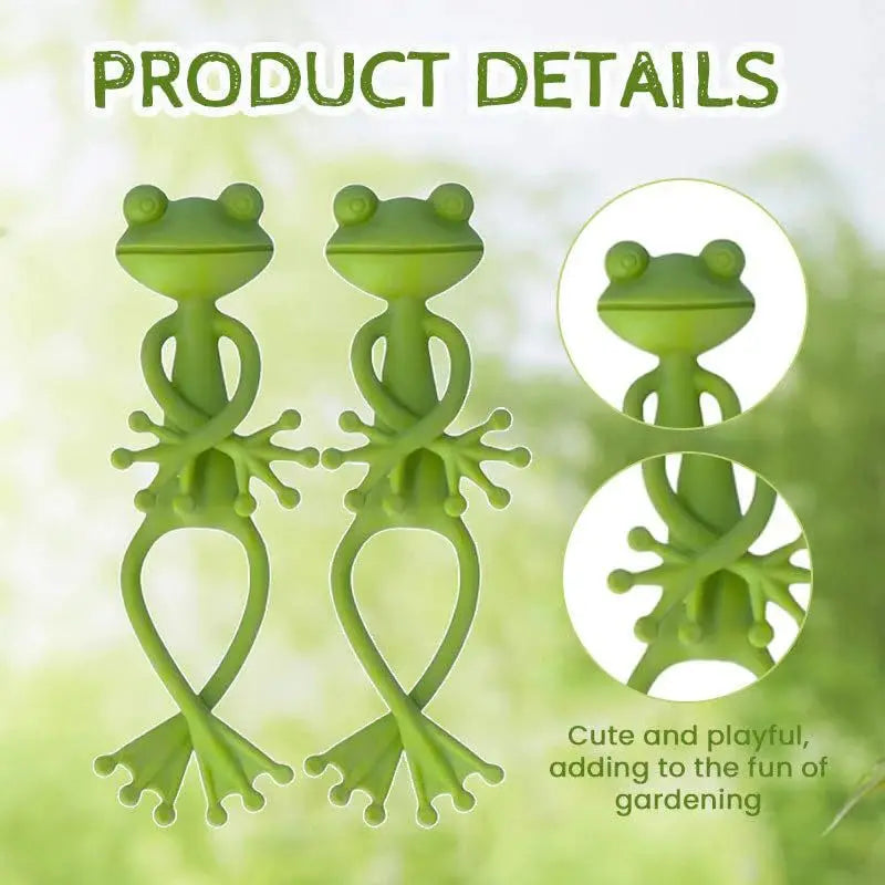 Corbata para plantas en forma de rana, Cable reutilizable, planta de jardín, vid, flor, Clip vegetal, soporte Flexible ajustable para tallo