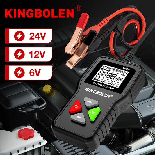 KINGBOLEN BM550, BM550 PLUS probador de baterÃ­a de coche 6V 12V 24V sistema de baterÃ­a detectar analizador de baterÃ­a automÃ¡tico herramienta de baterÃ­a de coche SOC SOH