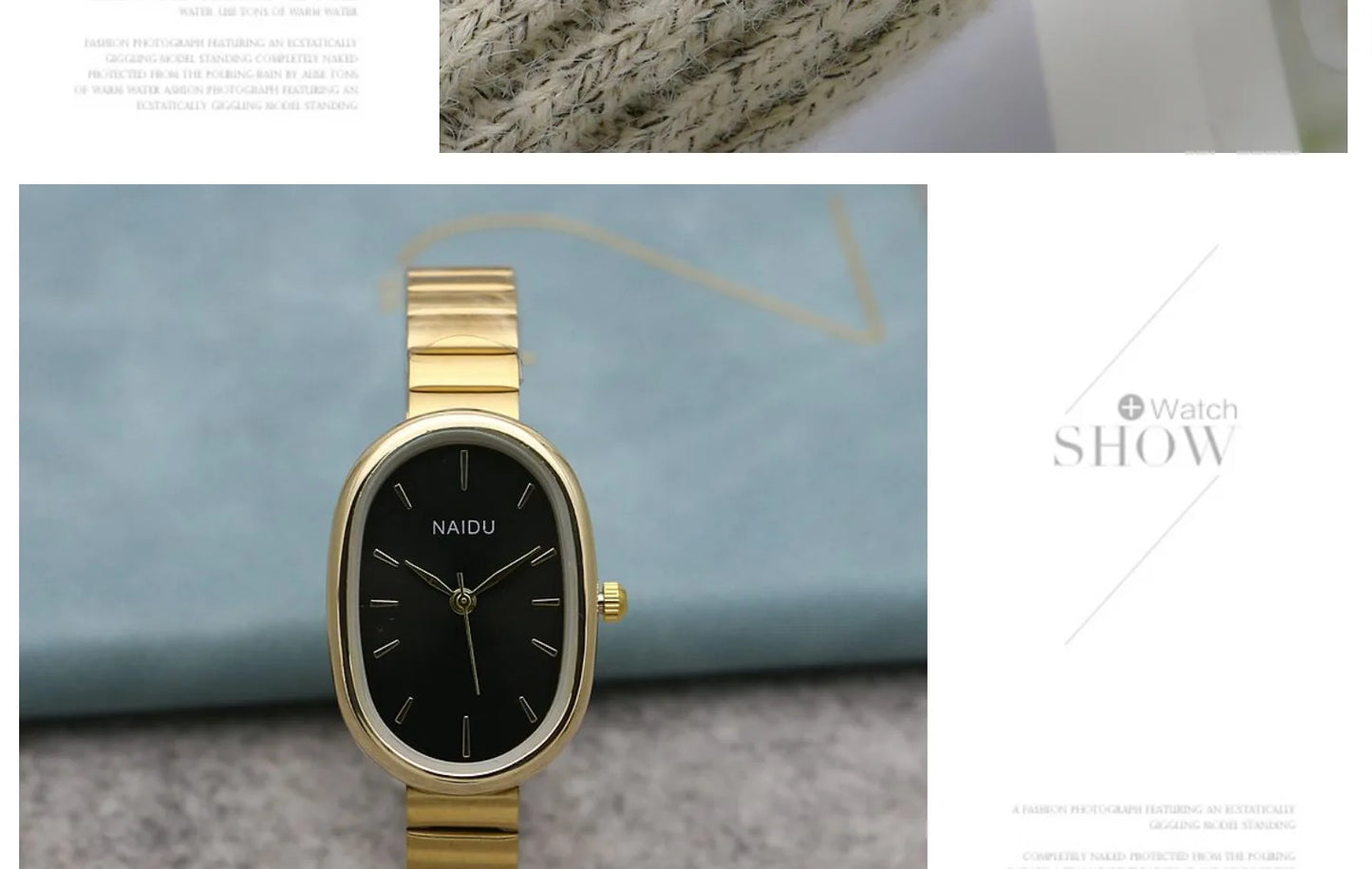 Reloj de cuarzo ovalado con esfera pequeña para mujer, correa de bambú de acero inoxidable, reloj de pulsera de regalo de lujo a la moda para estudiantes y niñas, envío directo