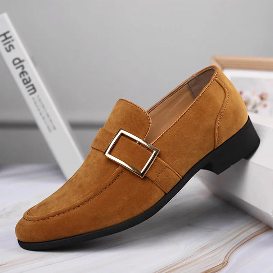 Zapatos de vestir para hombre, mocasines formales de diseÃ±ador, zapatos de cuero de gamuza, mocasines de trabajo Social y negocios, boda