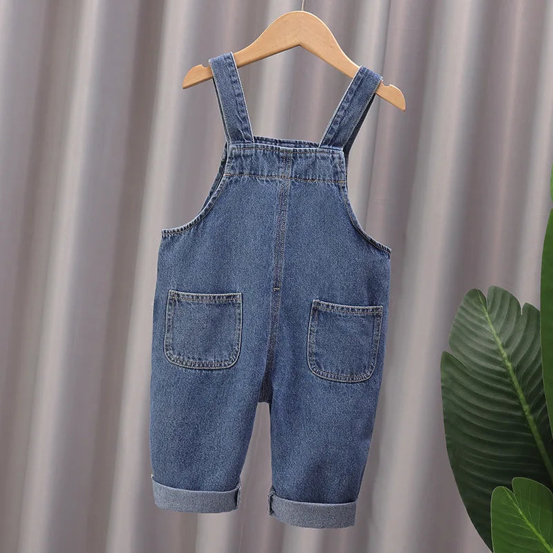 Monos de algodón suave para bebés, pantalones largos de dibujos animados para primavera y otoño, monos informales para niñas, ropa para niños, pantalones con tirantes
