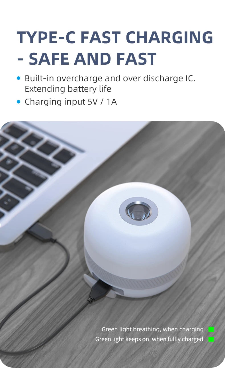 Linterna LED para acampar al aire libre LV10, linterna de Camping recargable de 230 horas con accesorio de iluminación magnético, luz de emergencia portátil