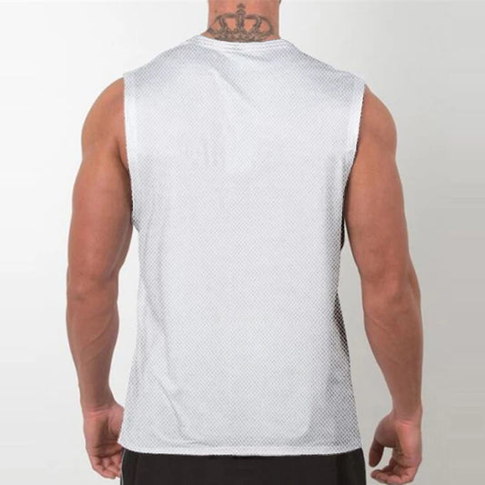 Camisetas sin mangas deportivas para correr para hombre, camisetas sin mangas para gimnasio, culturismo, Fitness, entrenamiento, chalecos musculares, camisetas de secado rÃƒÂ¡pido transpirables y frescas de malla