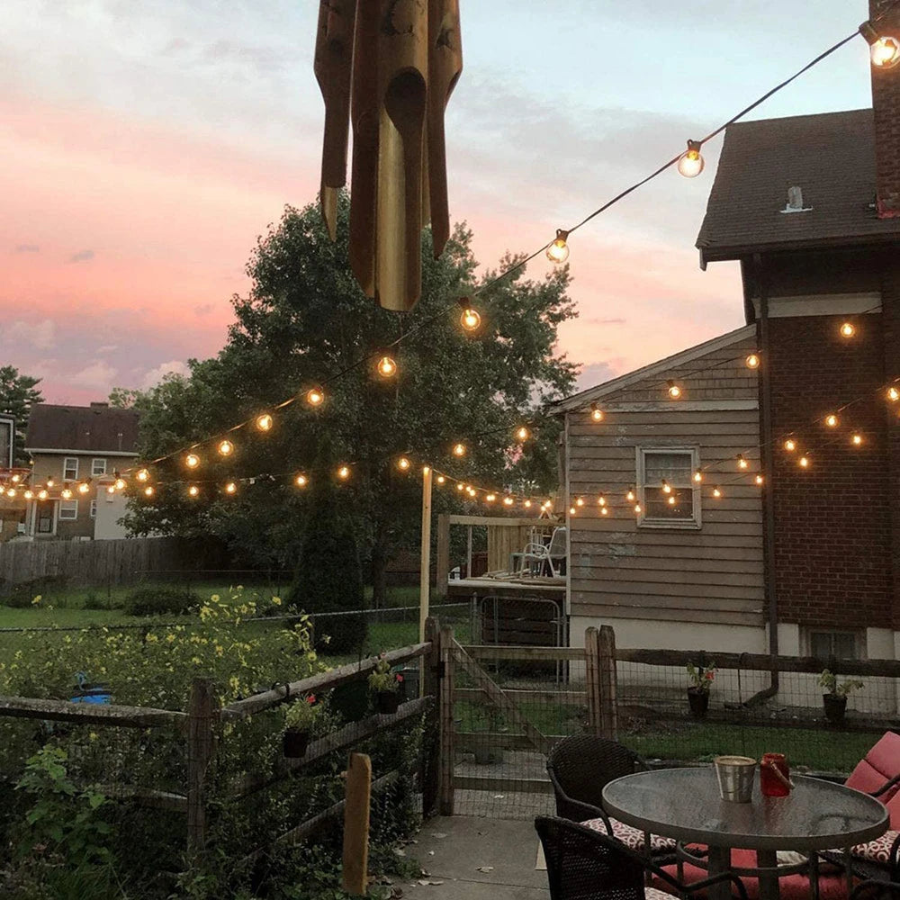 Guirnalda de luces LED para exteriores de 110V/220V, guirnalda de hadas para Patio, lÃƒÂ¡mpara para boda, calle, Camping, jardÃƒÂ­n, decoraciÃƒÂ³n de fiesta