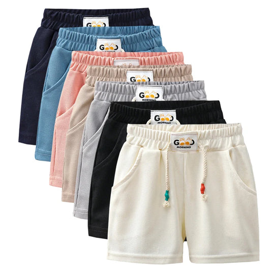1 Uds. Pantalones cortos de verano para niÃƒÂ±os y niÃƒÂ±as, pantalones cortos de Color sÃƒÂ³lido para bebÃƒÂ©s, pantalones casuales de Color sÃƒÂ³lido, pantalones cortos para niÃƒÂ±os, ropa deportiva, prendas de vestir