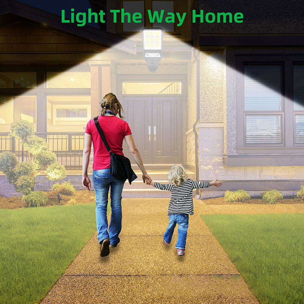 LÃƒÂ¡mpara Solar de pared con Sensor de movimiento para exteriores, modo de iluminaciÃƒÂ³n, 9 rejillas, Cob, iluminaciÃƒÂ³n de camino de patio y jardÃƒÂ­n