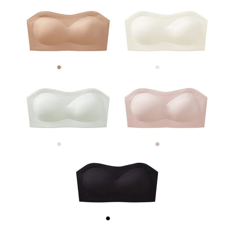 Sujetador adhesivo blanco sin tirantes, Push-Up, antideslizante, pecho pequeño, ligero, lencería Invisible Sexy para mujer, fiesta diaria, boda